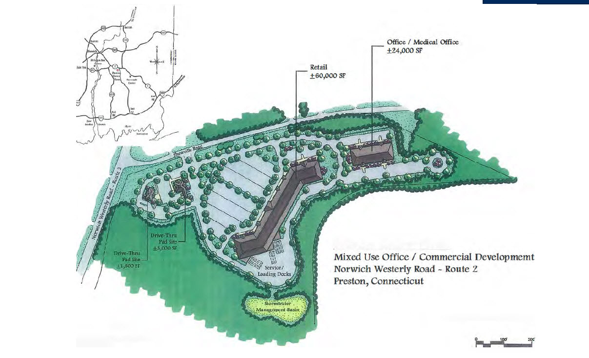 Historic Konover conceptual development plan for 382 Route 2 Preston Connecticut
