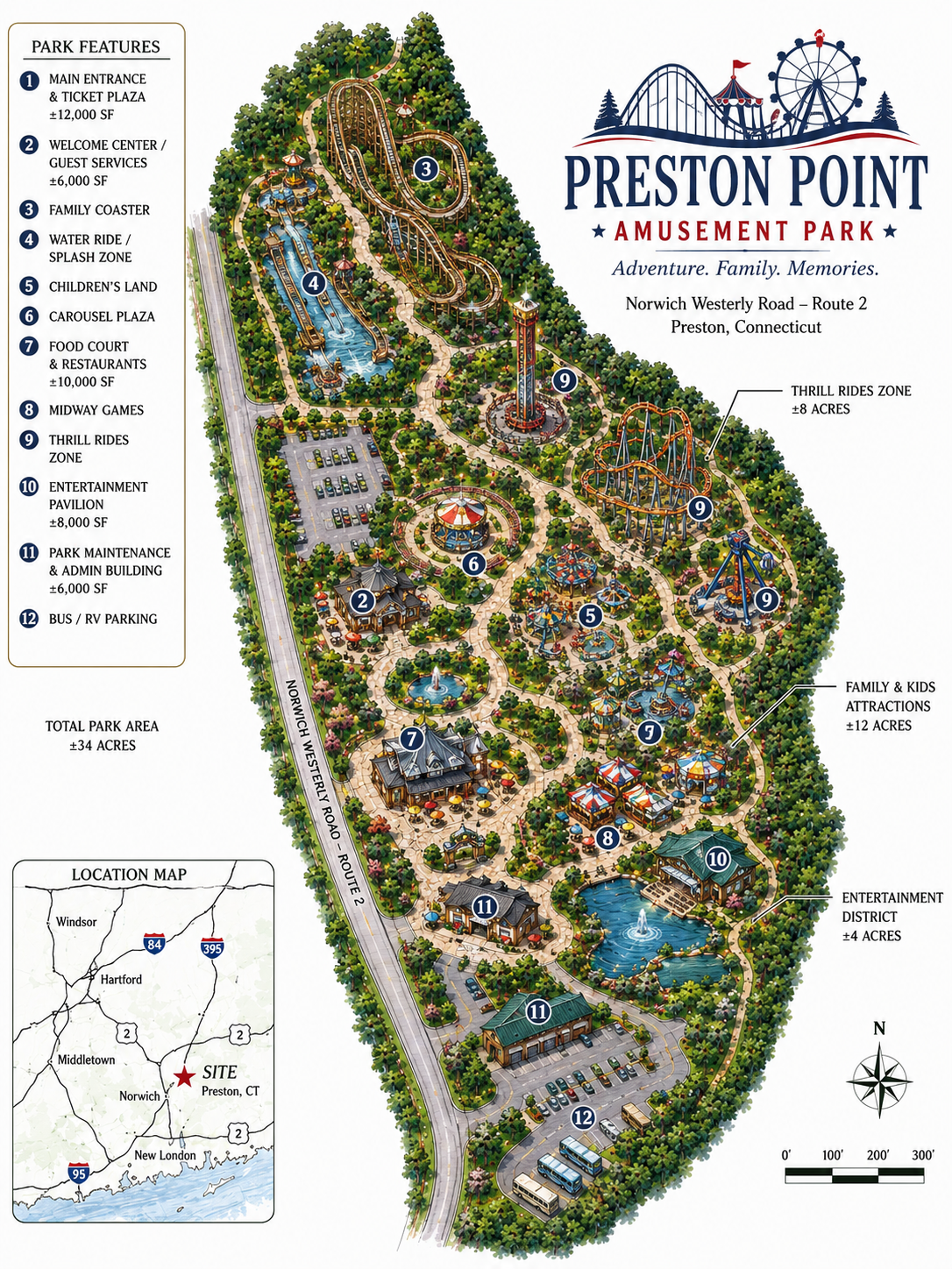 Illustrative entertainment and recreation concept for 382 Route 2 Preston