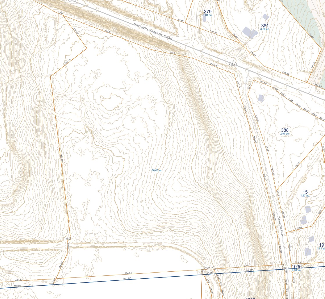 Preston topographic map for 382 Route 2