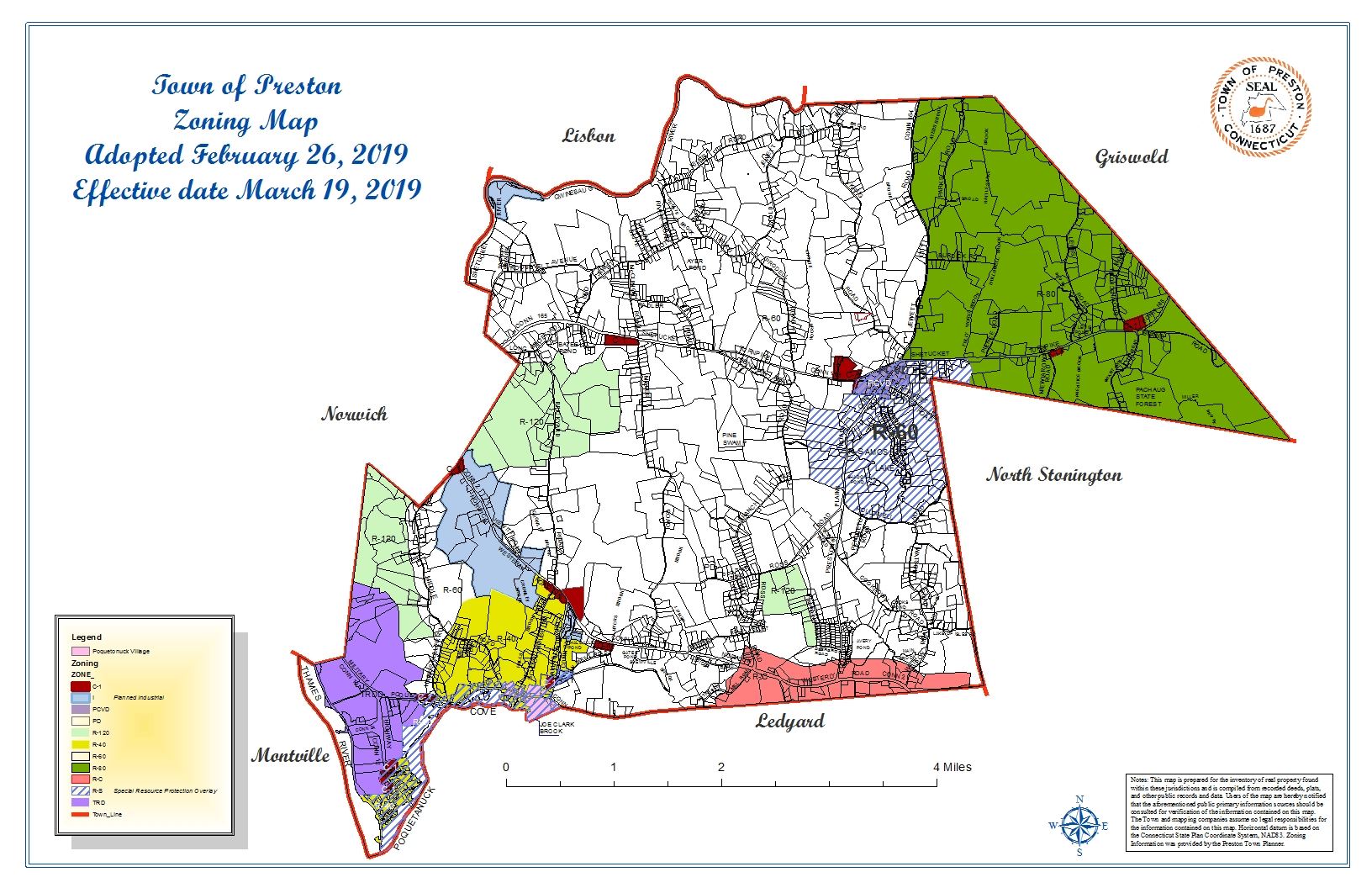 Preston zoning map for 382 Route 2 development site
